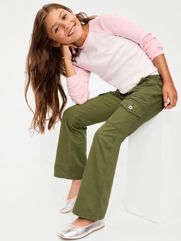 Old Navy Low-Rise Flare-Leg Utility Pants for Girls - Secret Garden in Kuwait