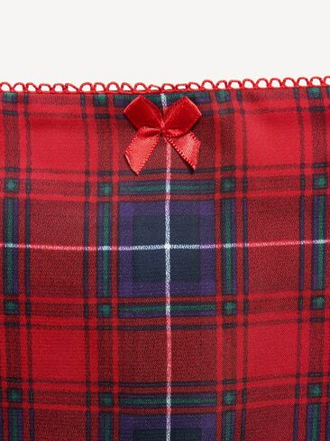 Old Navy Plaid Satin Skirt for Girls - Red/Green Bias Plaid in Kuwait
