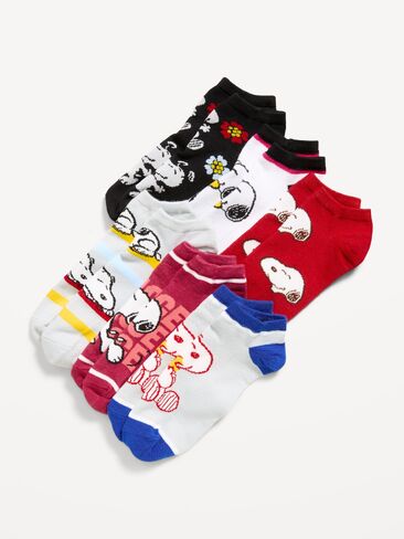 Old Navy Peanuts™ 6-Pack Novelty Ankle Socks for Women - Snoopy in Kuwait