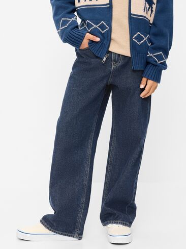 Old Navy Baggy Non-Stretch Jeans for Boys - Dark Wash in Kuwait