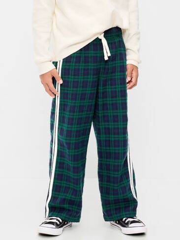 Old Navy Pull-On Baggy Plaid Flannel Pants for Boys - Navy/green Plaid in Kuwait