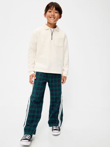 Old Navy Pull-On Baggy Plaid Flannel Pants for Boys - Navy/green Plaid in Kuwait