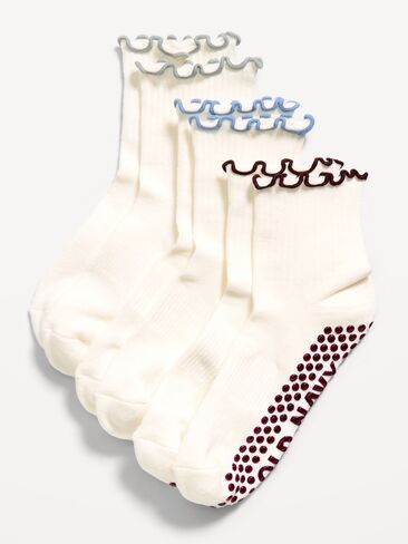 Old Navy Athletic Quarter Crew Sock 3-Pack for Women - Neutral in Kuwait