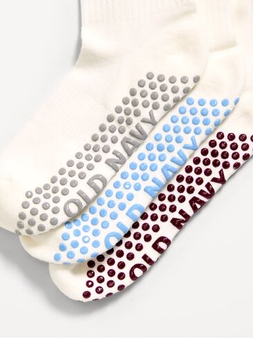 Old Navy Athletic Quarter Crew Sock 3-Pack for Women - Neutral in Kuwait