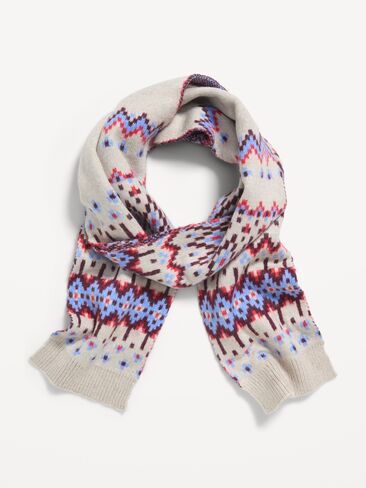 Old Navy Fair Isle Scarf - White Fair Isle in Kuwait