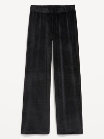 Old Navy High-Waisted Velour Super Wide-Leg Leggings - Light Black Heather in Kuwait