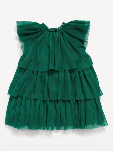 Old Navy Short-Sleeve Embroidered Tulle Tiered Dress for Baby - Christmas Tree in Kuwait