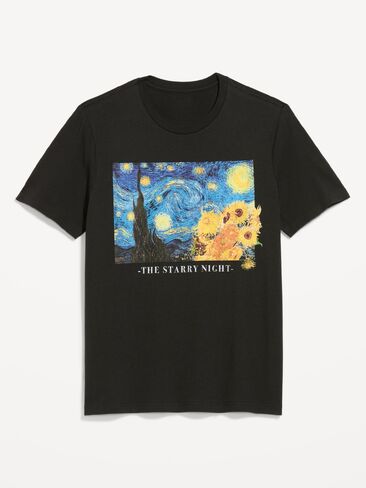 Old Navy Vincent Van Gogh T-Shirt - Black Spark in Kuwait