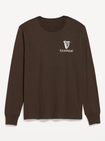 Old Navy Guinness® Loose Rotation Long-Sleeve Graphic T-Shirt - Surface Brown in Kuwait