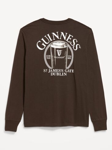 Old Navy Guinness® Loose Rotation Long-Sleeve Graphic T-Shirt - Surface Brown in Kuwait