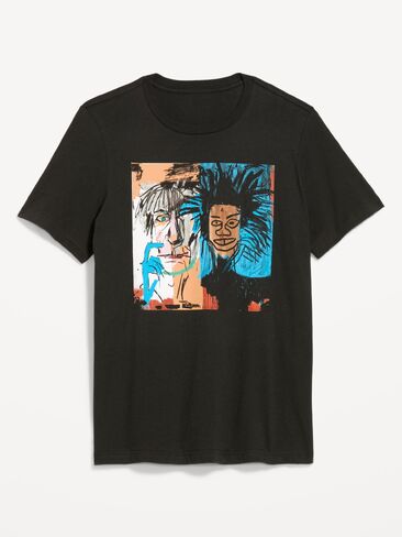 Old Navy Jean-Michel Basquiat Graphic T-Shirt - Black Spark in Kuwait