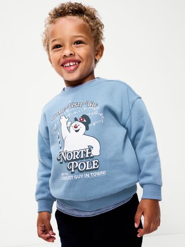 Old Navy Frosty the Snowman™ Oversized Unisex Graphic Sweatshirt for Toddler - Naturalist Blue in Kuwait