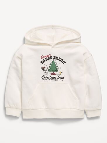 Old Navy Peanuts™ Snoopy Oversized Unisex Boxy Pullover Hoodie for Toddler - Sea Salt in Kuwait