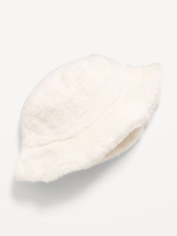 Old Navy Faux-Fur Bucket Hat for Girls - Sea Salt in Kuwait
