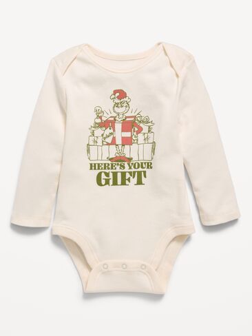 Old Navy Dr. Seuss™ Grinch Long-Sleeve Graphic Bodysuit for Baby - Grinch in Kuwait