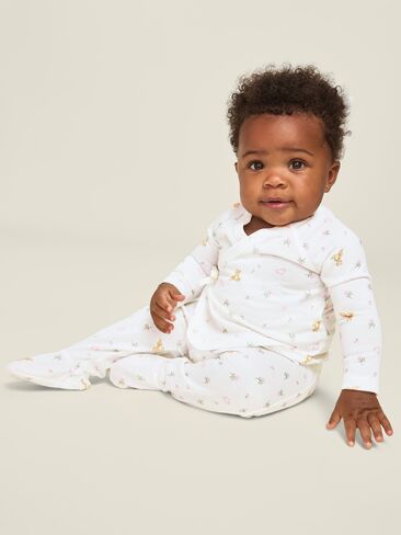 Old Navy Old Navy x Disney Bambi Wrap-Front Top and Footed Pants Set for Baby - Bambi Floral in Kuwait