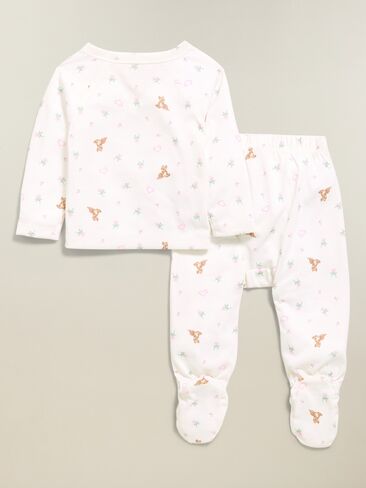 Old Navy Old Navy x Disney Bambi Wrap-Front Top and Footed Pants Set for Baby - Bambi Floral in Kuwait