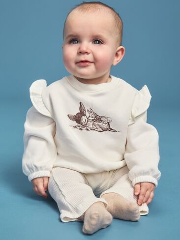 Old Navy Old Navy x Disney Bambi Sweatshirt and Leggings Set for Baby - Sea Salt in Kuwait