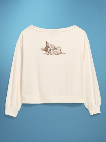 Old Navy Old Navy x Disney Bambi Boatneck Top for Women - Bambi in Kuwait