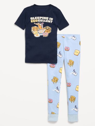 Old Navy Gender-Neutral Printed Snug-Fit Pajama Set for Kids - Food in Kuwait