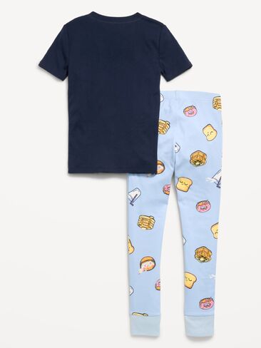 Old Navy Gender-Neutral Printed Snug-Fit Pajama Set for Kids - Food in Kuwait
