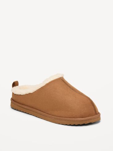 Old Navy Faux-Suede Mule Slippers for Boys - Brown in Kuwait
