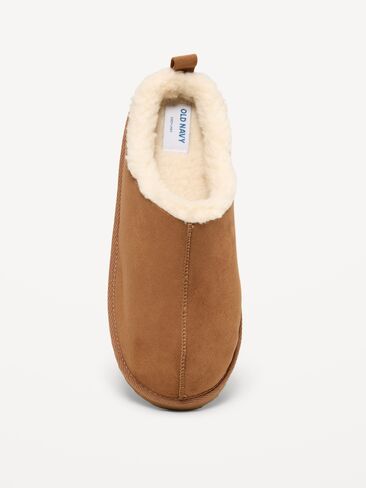 Old Navy Faux-Suede Mule Slippers for Boys - Brown in Kuwait