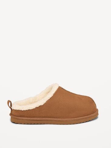 Old Navy Faux-Suede Mule Slippers for Boys - Brown in Kuwait