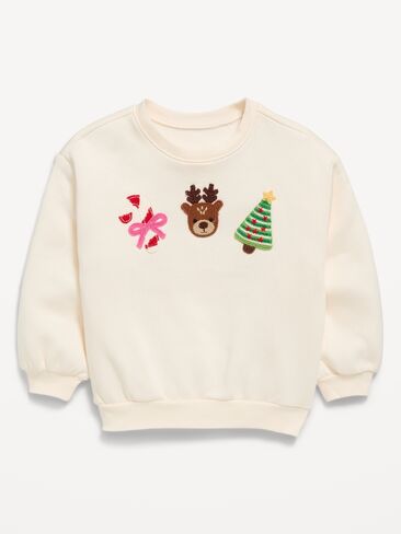 Old Navy Crew-Neck Graphic Sweatshirt for Toddler Girls - Creme De La Creme in Kuwait