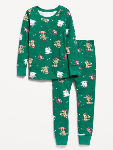 Old Navy Printed Snug-Fit Pajama Set for Toddler & Baby - Skiers in Kuwait