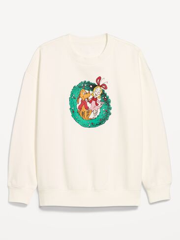 Old Navy Dr. Seuss™ Grinch Oversized Tunic Sweatshirt - Sea Salt in Kuwait