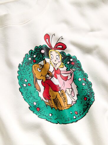 Old Navy Dr. Seuss™ Grinch Oversized Tunic Sweatshirt - Sea Salt in Kuwait