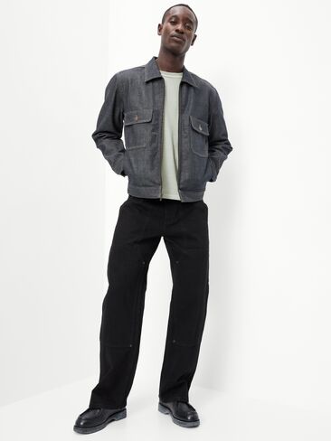 Old Navy Raw Denim Utility Jacket - Black Rinse in Kuwait