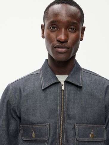 Old Navy Raw Denim Utility Jacket - Black Rinse in Kuwait