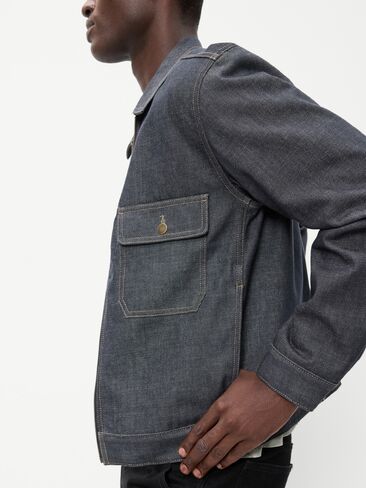 Old Navy Raw Denim Utility Jacket - Black Rinse in Kuwait