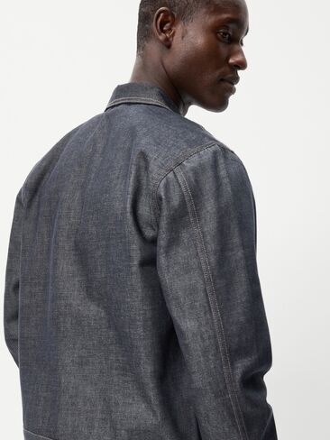 Old Navy Raw Denim Utility Jacket - Black Rinse in Kuwait