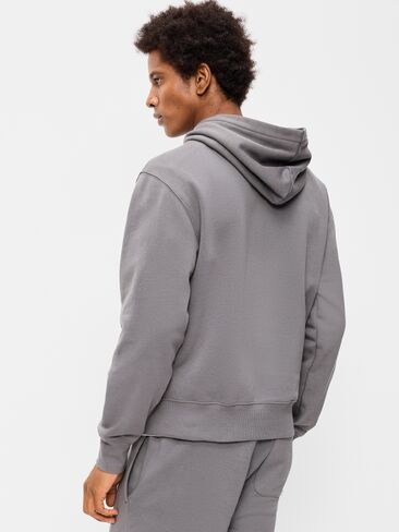 Old Navy Logo Graphic Pullover Hoodie - Gray Stone in Kuwait