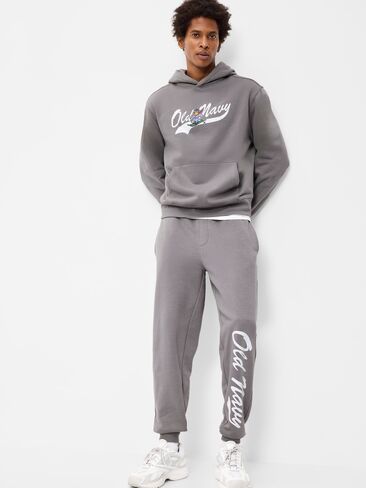 Old Navy Logo Graphic Pullover Hoodie - Gray Stone in Kuwait