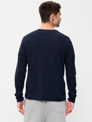 Old Navy Logo Graphic Crew-Neck Waffle T-Shirt - In the Navy in Kuwait