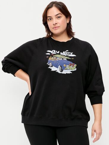 Old Navy SoComfy Oversized Tunic Sweatshirt - BlackJack in Kuwait