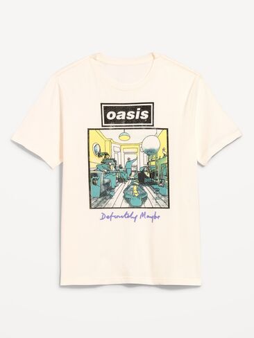 Old Navy Oasis Definitely Maybe Graphic T-Shirt - Sea Salt in Kuwait