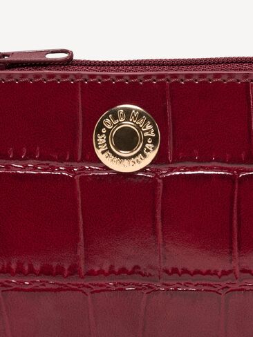 Old Navy Croc-Embossed Card Holder - Vintage Burgundy in Kuwait