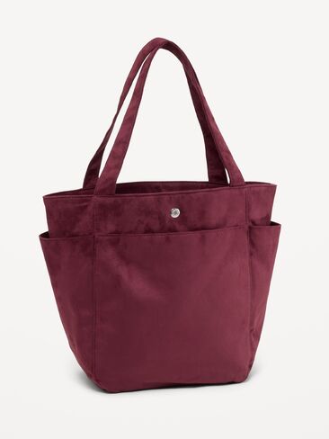 Old Navy Faux-Suede Everyday Tote Bag - Vintage Burgundy in Kuwait