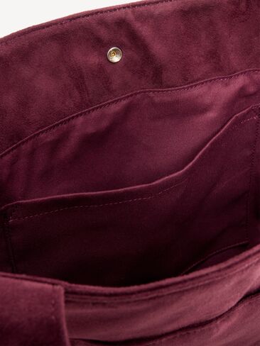 Old Navy Faux-Suede Everyday Tote Bag - Vintage Burgundy in Kuwait