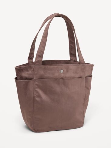Old Navy Faux-Suede Everyday Tote Bag - Mushroom in Kuwait
