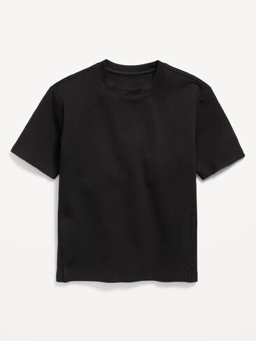 Old Navy Dynamic Fleece Short-Sleeve T-Shirt for Boys - Black Jack in Kuwait