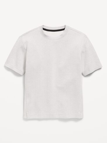 Old Navy Dynamic Fleece Short-Sleeve T-Shirt for Boys - Light Heather Gray in Kuwait