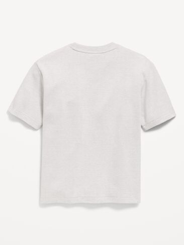 Old Navy Dynamic Fleece Short-Sleeve T-Shirt for Boys - Light Heather Gray in Kuwait