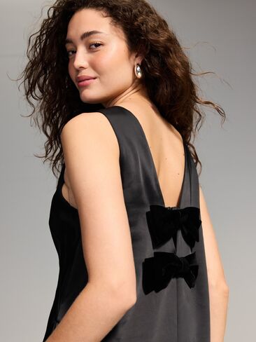 Old Navy The Occasion by Old Navy Sleeveless Bow-Back Mini Dress - Black Jack in Kuwait