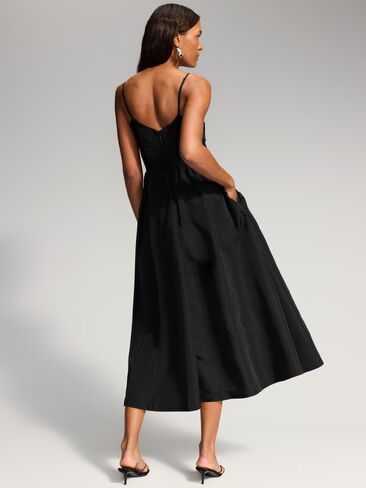 Old Navy The Occasion by Old Navy Sleeveless Fit and Flare Midi Dress - Black Jack in Kuwait